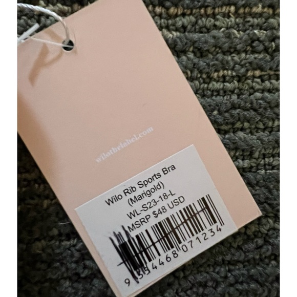 Wilo Rib Sports Bra in Marigold, Size Large - Picture 4 of 7